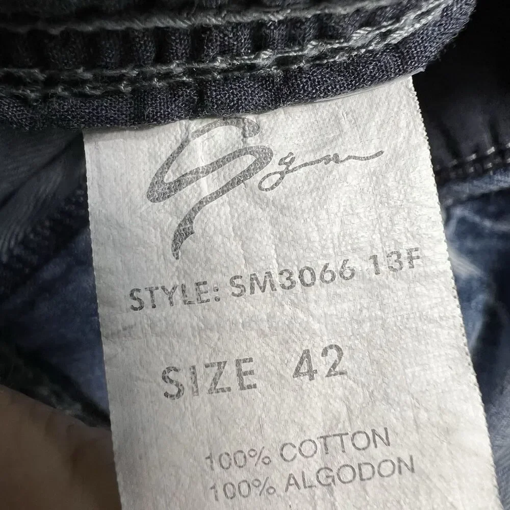 Vintage Sean John Baggy‎ Denim Shorts Mens 42 Blue Jean Logo Hip Hop 30in Y2K